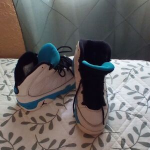 Kids White and Blue Sneakers